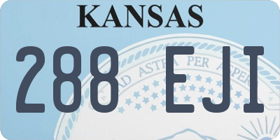 KS license plate 288EJI