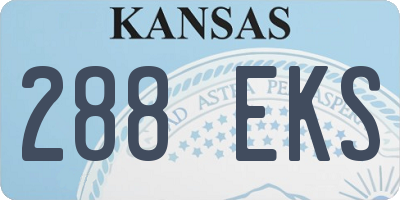 KS license plate 288EKS