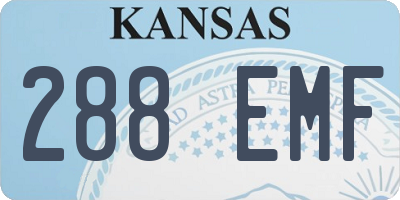 KS license plate 288EMF