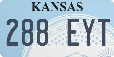 KS license plate 288EYT