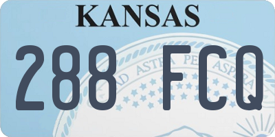 KS license plate 288FCQ