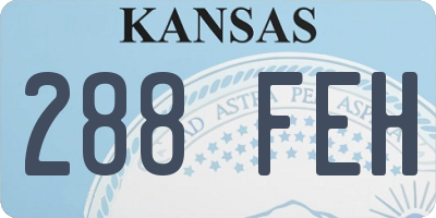KS license plate 288FEH