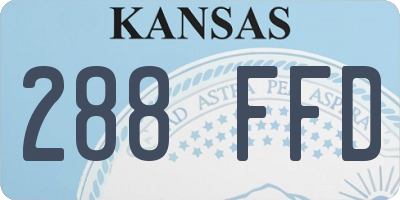 KS license plate 288FFD