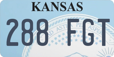 KS license plate 288FGT