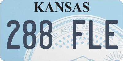 KS license plate 288FLE