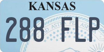 KS license plate 288FLP