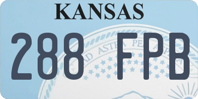 KS license plate 288FPB