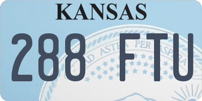 KS license plate 288FTU