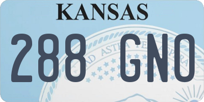 KS license plate 288GNO