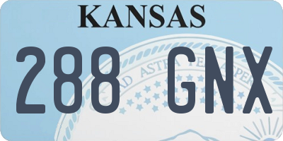 KS license plate 288GNX