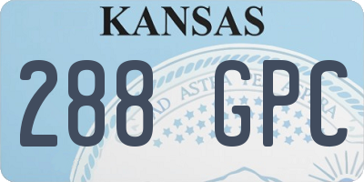 KS license plate 288GPC