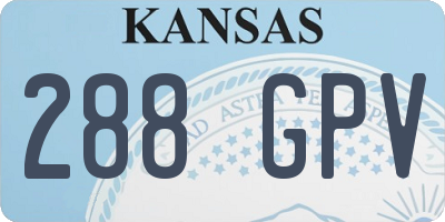 KS license plate 288GPV