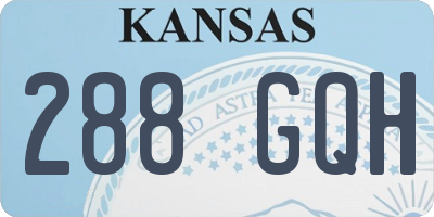 KS license plate 288GQH