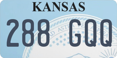 KS license plate 288GQQ