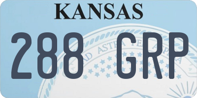 KS license plate 288GRP