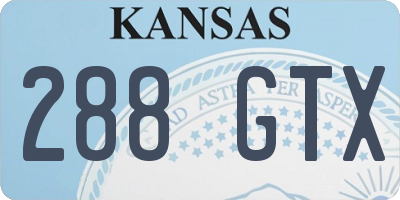 KS license plate 288GTX