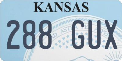 KS license plate 288GUX
