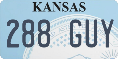 KS license plate 288GUY