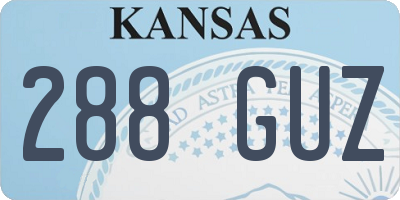 KS license plate 288GUZ