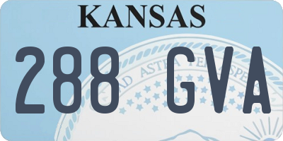 KS license plate 288GVA