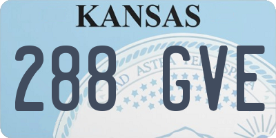 KS license plate 288GVE