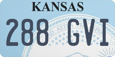 KS license plate 288GVI
