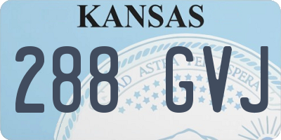 KS license plate 288GVJ