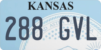 KS license plate 288GVL