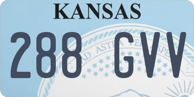 KS license plate 288GVV