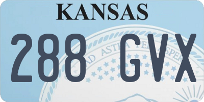 KS license plate 288GVX