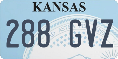 KS license plate 288GVZ