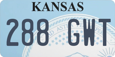 KS license plate 288GWT