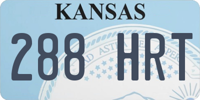 KS license plate 288HRT