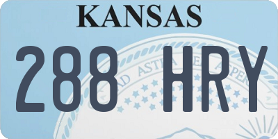 KS license plate 288HRY