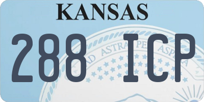 KS license plate 288ICP