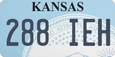 KS license plate 288IEH