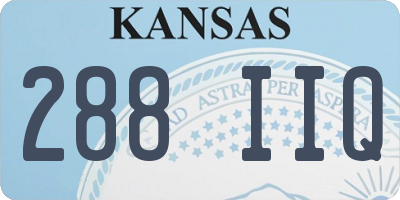 KS license plate 288IIQ