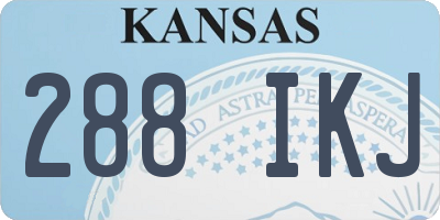 KS license plate 288IKJ