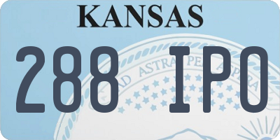 KS license plate 288IPO