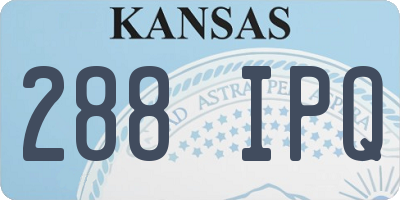 KS license plate 288IPQ