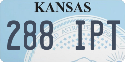 KS license plate 288IPT
