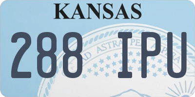 KS license plate 288IPU