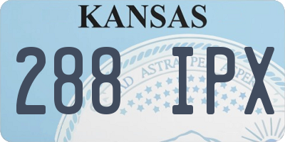 KS license plate 288IPX