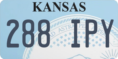 KS license plate 288IPY