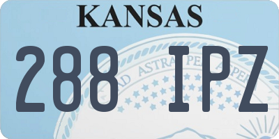 KS license plate 288IPZ