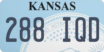 KS license plate 288IQD