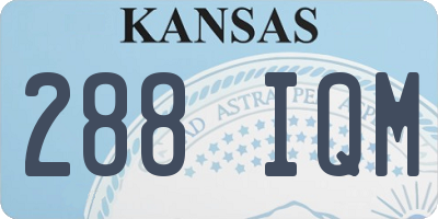 KS license plate 288IQM