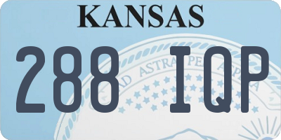 KS license plate 288IQP