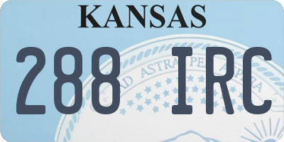 KS license plate 288IRC