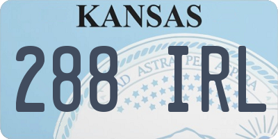KS license plate 288IRL